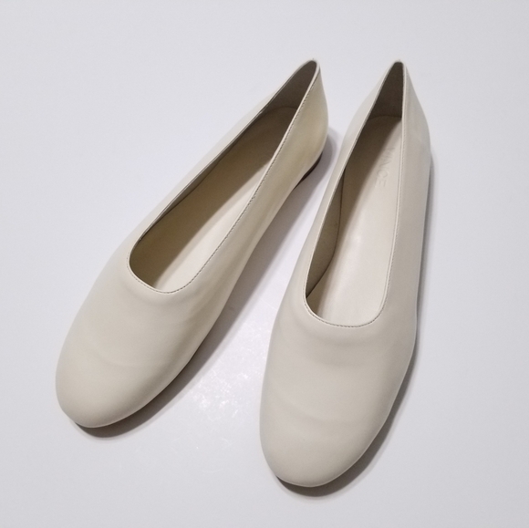 NIB VINCE Women's Maxwell Italian Leather Ballet Flats Glove Shoes in Cream - Picture 6 of 16